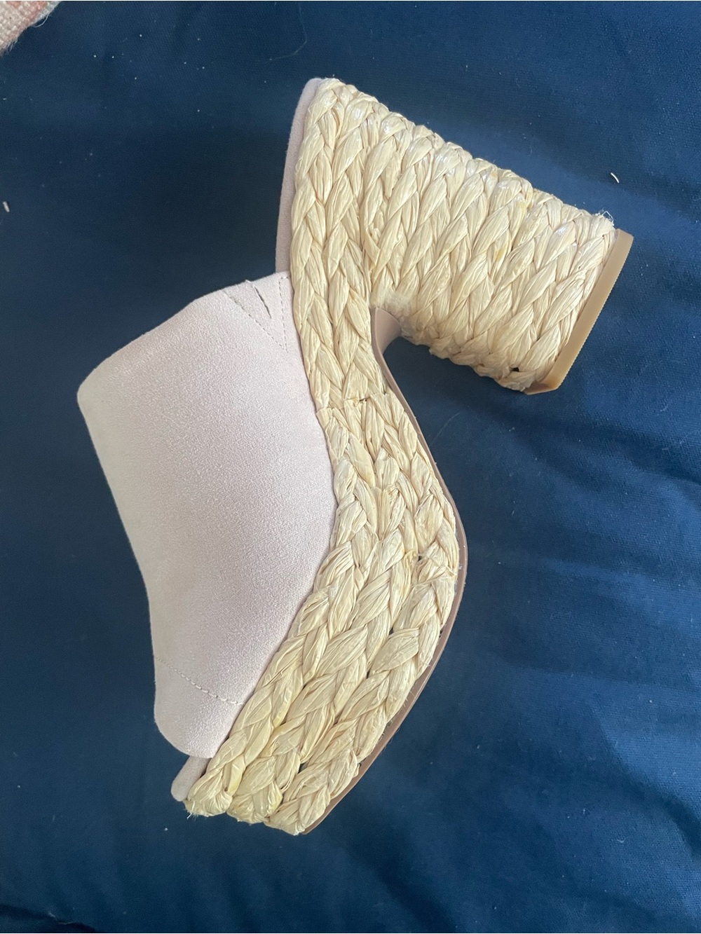 Lulu's Blush Espadrille Platform Mule